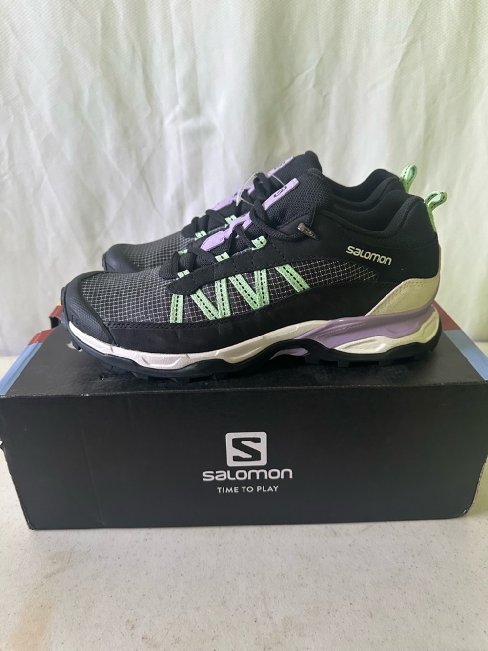 Salomon Shelter Low LTR Black Patina Green Trail Shoes Women’s 9 New